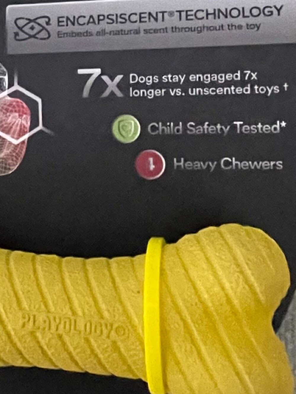 Playology Dual Layer Bone Dog Chew Toy Medium Chicken NWT Puppy Gift Scented - Picture 5 of 6